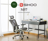 SIHOO M57 CLASSIC with Built-in Footrest Ergonomic Office and Gaming Chair with 2 Year Warranty |  Adjustable Height Lumbar Support Headrest  and 3D Armrests | Sihoo Official