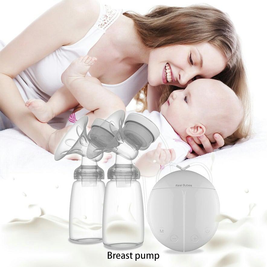 Real Bubee Electric Automatic Dual Breast Pump With 2 Baby Bottles