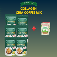 FITGUM 20X Collagen Chia Coffee 11 in 1 Coffee Mix Slim Body Bright Skin Healthy Drink (FDA APPROVED)