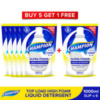 Buy 5 Champion Liquid Detergent High Foam Top Load 1L 6x