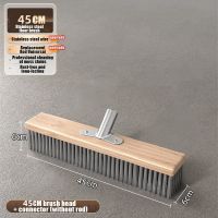 KANKA Stainless Steel Wire Floor Scrub Brush with Handle Stiff Bristle Brush for Garage Patio Garden Moss