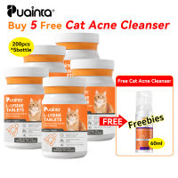PUAINTA L-Lysine for Cat Cold Sneezing Runny Nose Against FVR Cat Supplement Booster Immune System Cat Flu Daily Vitamin