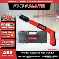 BUILDMATE Brand Powder Actuated Nail Gun Kit Rivet Heavy Duty Concrete & Steel Fastening Power Tool Set Cordless Tacker
