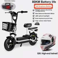 electric bicycle 14inch electric bike 48V foldable electric bike for adults.Water proof ebike motor multi-level shock absorption electric scooter.E-ABS front and rear double disc brakes ebike scooter