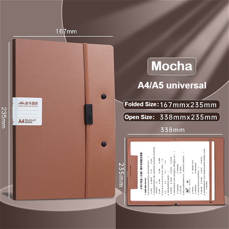 A5/A4/Long Foldable Clipboard Portable Yellow Pad Clipboard Writing Board Paper Foldering Board Foldable Pad Office School