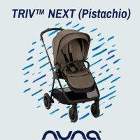Nuna Triv™ Next Stroller Suitable from birth to 22 kg (Cedar Caviar Chestnut and Pistachio)