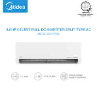 Midea 1.0HP-3.0HP Celest Full DC Inverter Split Type Aircon R32 Refrigerant