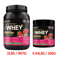 QIUMI 100% Whey Protein Powder Gold Standard Muscle Builder Supplement for Gym Extreme Milk Chocolate Meal Replacement Whey Protein for Men and Women Bcaa Supplement Powder Whey Protein Supplements 2 LBS