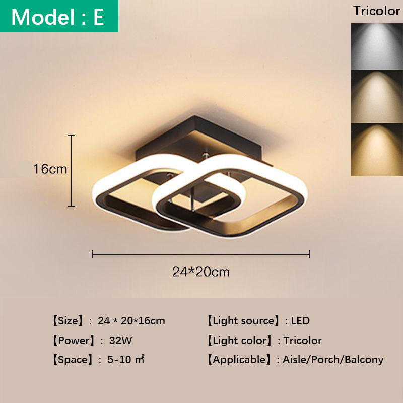 Tricolor Modern Corridor Light Center Light Led Ceiling Light Bedroom Light Ceiling Light Aisle Light Balcony Lights Nordic Lights