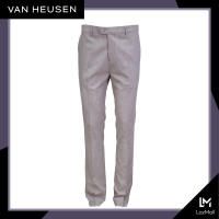 Van Heusen Mens Slim Fit Plain Flat Front Suit Slacks (Khaki)
