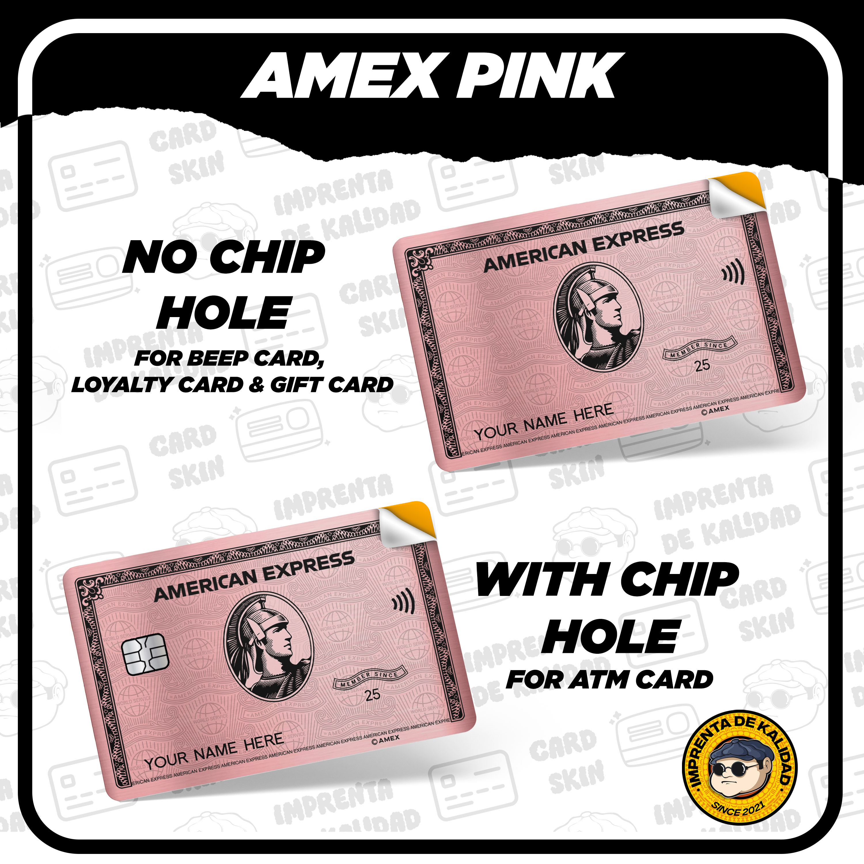 AE/AMEX AMERICAN EXPRESS Card Skin Card Sticker Vinyl Debit/ATM/beep card sticker skin