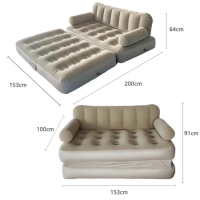 MODOFO Air Bed Double or Single Inflatable Bed Queen or King Family Size For Camping With Pum