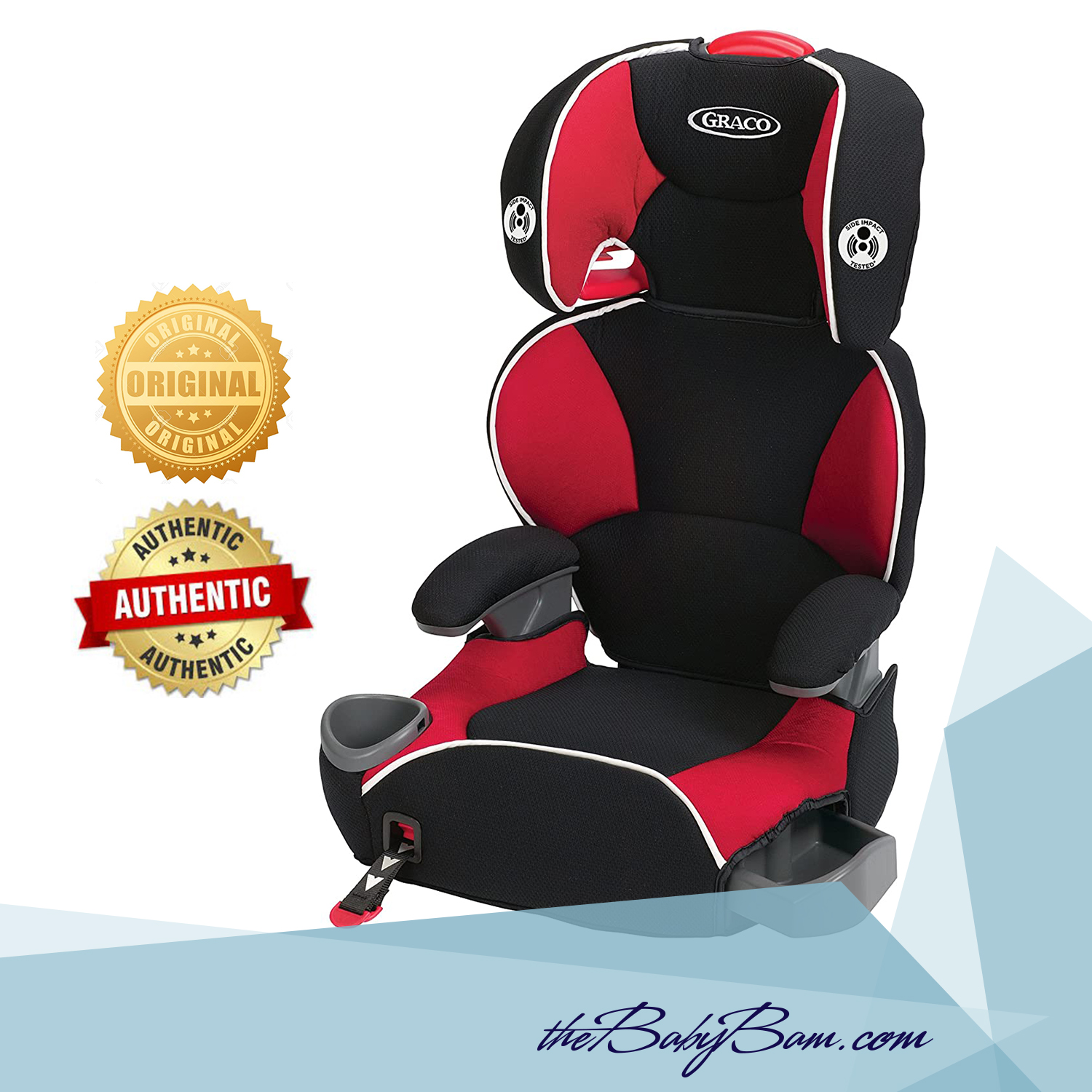 Graco Red AFFIX Youth Booster Seat with Safety Surround and Latch System (Atomic) Car Seat For 4 -12 y/o