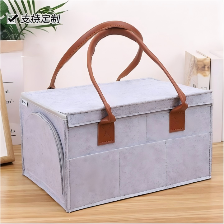 Diaper Caddy Portable Organizer Baby Woven Cotton Baby Diaper Storage Basket Multipurpose Bag