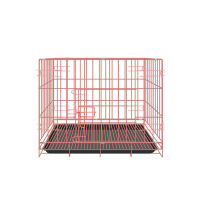 CHONG CHONG Foldable Dog Cage with Poop Tray heavy duty Pet Collapsible Cage Foldable Pet Cage
