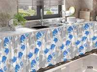 [Buy 2 Take 2] HTC Lababo Kitchen Curtain Short Curtain 4PCS 150*70cm Cover Cabinet Curtain Sink Curtain Kitchen Curtain Under Sink Waterproof Buy 1 Take 1