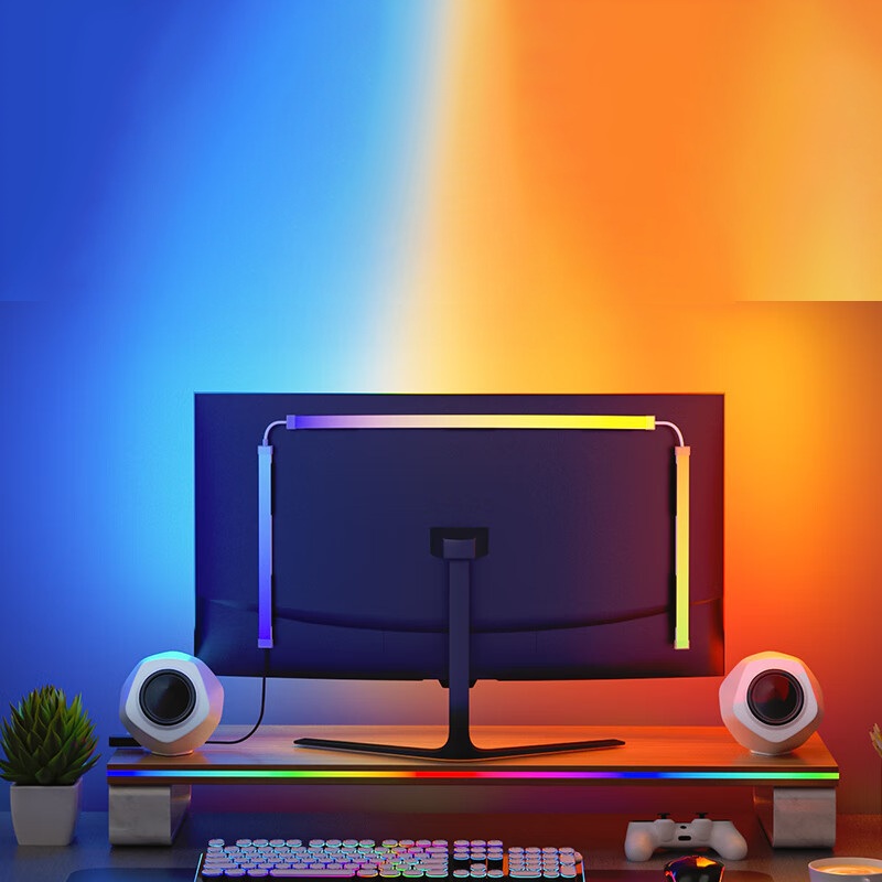 MODOFO Computer Monitor Screen Ambient Backlight For 24-34 Inch Color Real-Time Sync LED Strip Light Game Atmosphere Decorative living room lighting