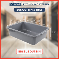 SOHOME Heavy-duty Plastic Commercial Bus Out Tray Bus Out Bin and Cutlery for Restaurant Catering Food Service