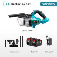 YOFIDRA Powerful Electric Vacuum Cleaner Efficient Cordless Rechargeable For Outdoor and Household Cleaning Tools For Makita 18V Battery