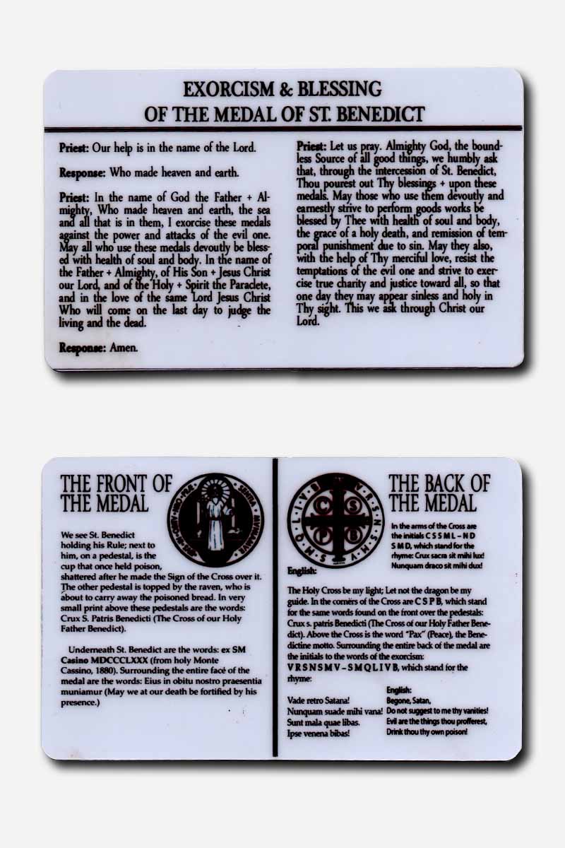 Saint Benedict – Pocket Prayer Card
