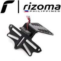 Rizoma Universal CNC Aluminum Alloy Magnetic Plate Holder With LED Plate Light Black