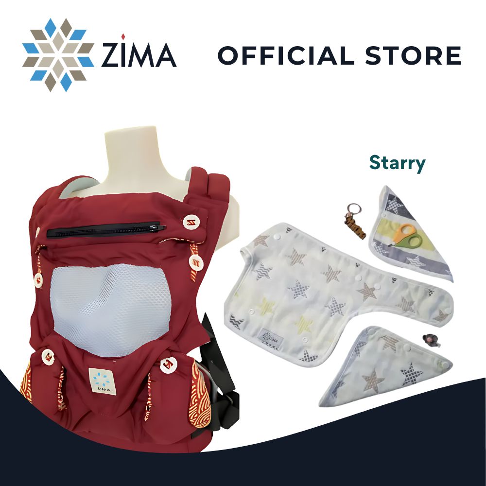 Zima Mesh Newborn Essentials Set (Mesh Carrier + Drool Pads)