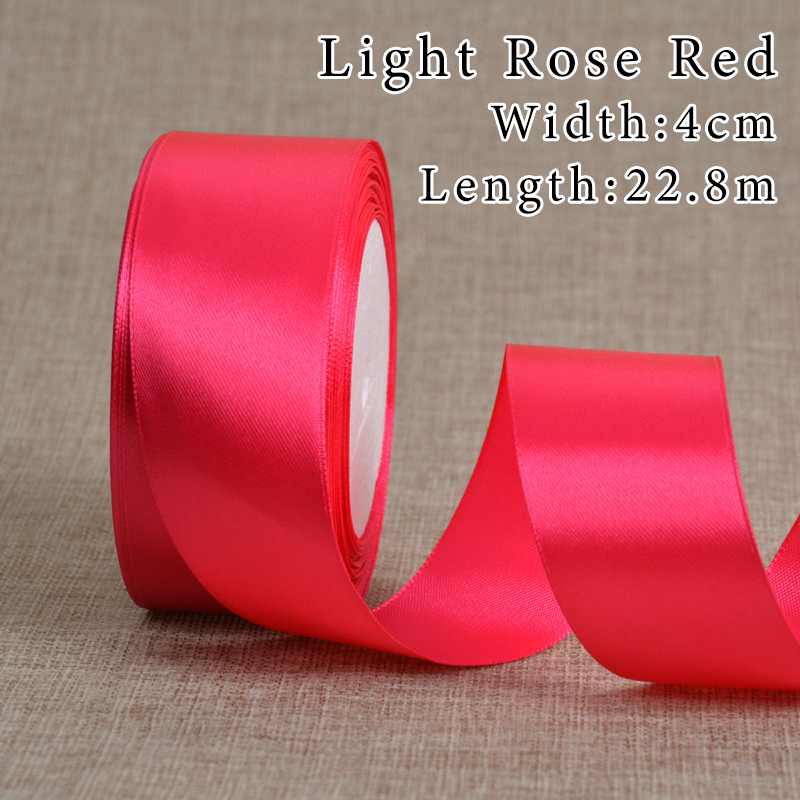 4cm (25 yards/roll) Satin Ribbon Roll Gift Packaging Ribbon Flower Making DIY Gift Ribbon