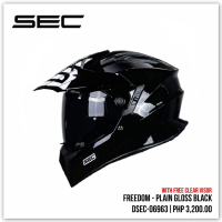 SEC Freedom Full Face Helmet for Motorcycle - Gloss / Matte - (M-XL)