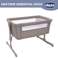 Chicco Next2Me Essential Dove Relux Crib for Baby Two Mesh Windows and Foldable Feet Bedside Crib