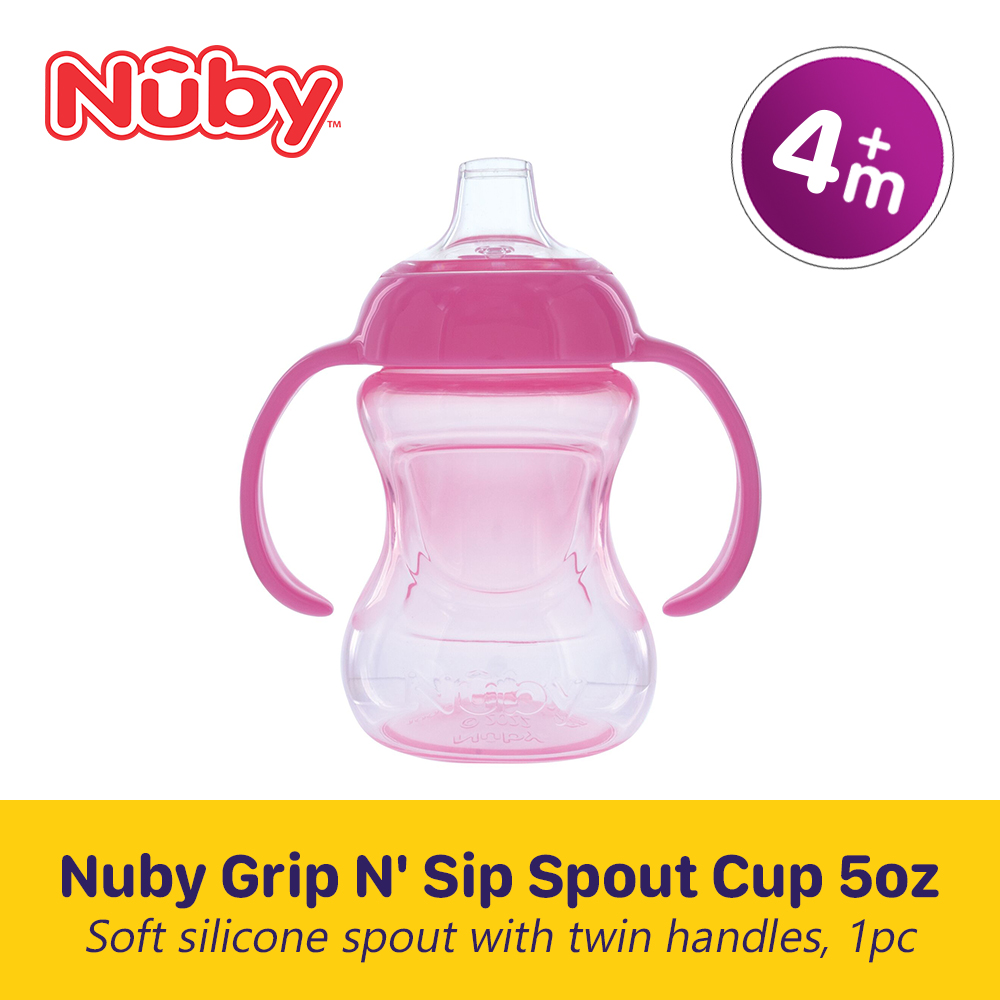 Nuby 4m+ Mini Grip N Sip Toddler Spout Cup with Twin Handles 5oz