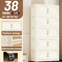 inhom 2-6 Tiers Storage Cabinet Foldable Plastic Storage Wardrobe Organizer For Clothes Toys Snacks Makeup