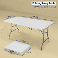 Flashfish 4/6FT  Folding Table Outdoor Picnic Camping Home Portable Waterproof Heavy Duty B1T1 Foldable Chair & Table Chair Set