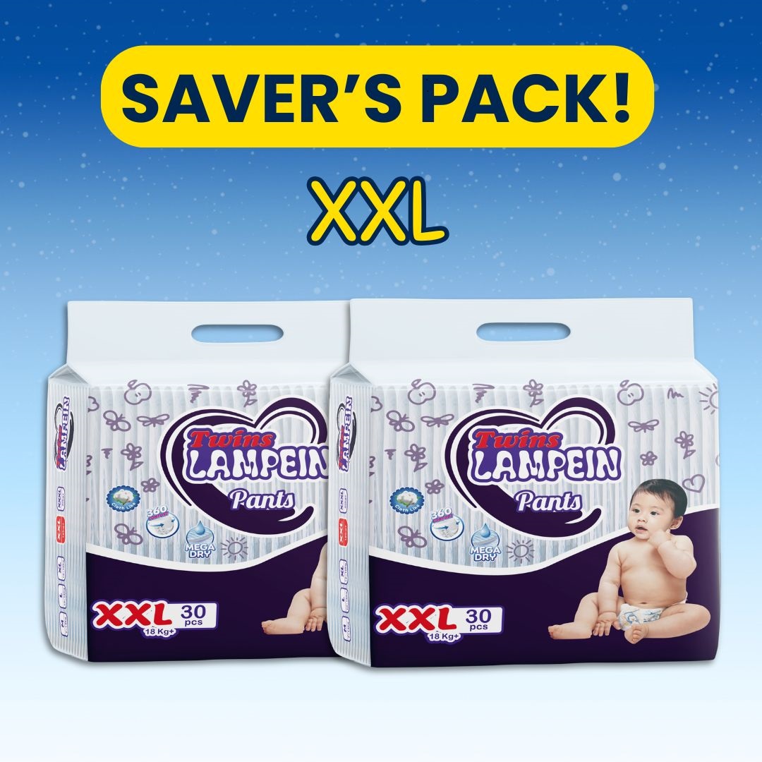 SAVERS PACK Laz Exclusive Twins Lampein Baby Pants XXL 30s X 2 60 PCS