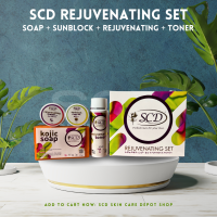 SCD Rejuvenating Set w/ FREEBIES (includes Kojic Soap Rejuvenating Toner 60ml Sunblock Cream Gel SPF45 10g and Rejuvenating Cream 10g)