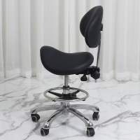 Medical Round Stool Beauty Salon Stool Lift Chair Saddle Chair Doctor Chair Master Stool Tattoo Chair Backrest Large Work Chair Dental Chair Leather Seat Bearing 180KG