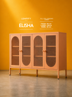 KENAN | American Home-Inspired Buffet Cabinet Made of Full Steel - Heavy Duty Sideboard Cabinet