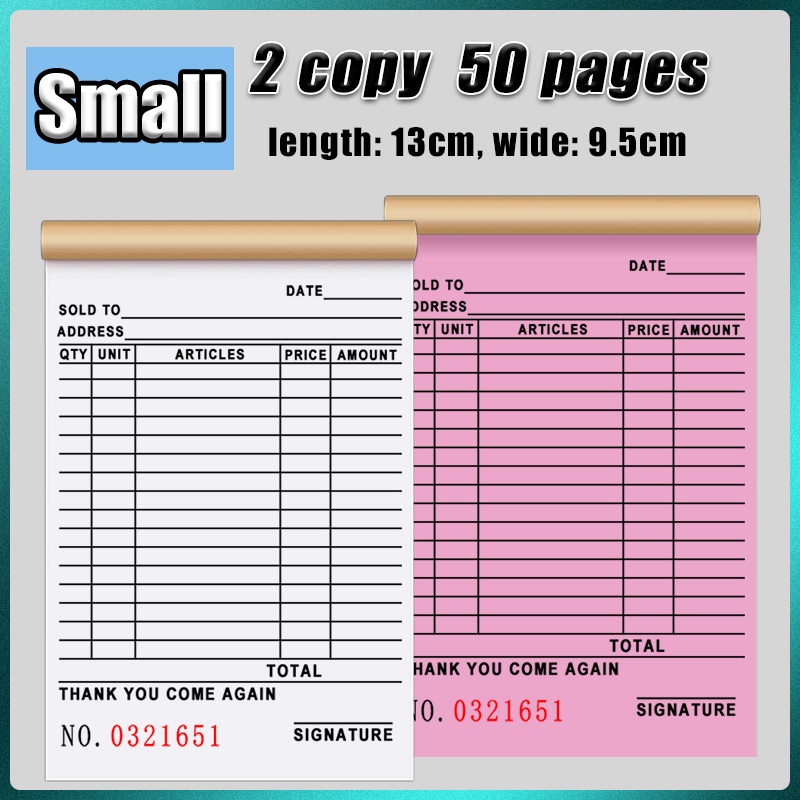 JIANTAI 50/60 Pages 2/3COPY Delivery Receipt Wholesale Price Carbonized Paper Receipt Resibo Duplicate Order Slip Receipt 32K/64k Receipt Resibo With Carbon Carbon Paper