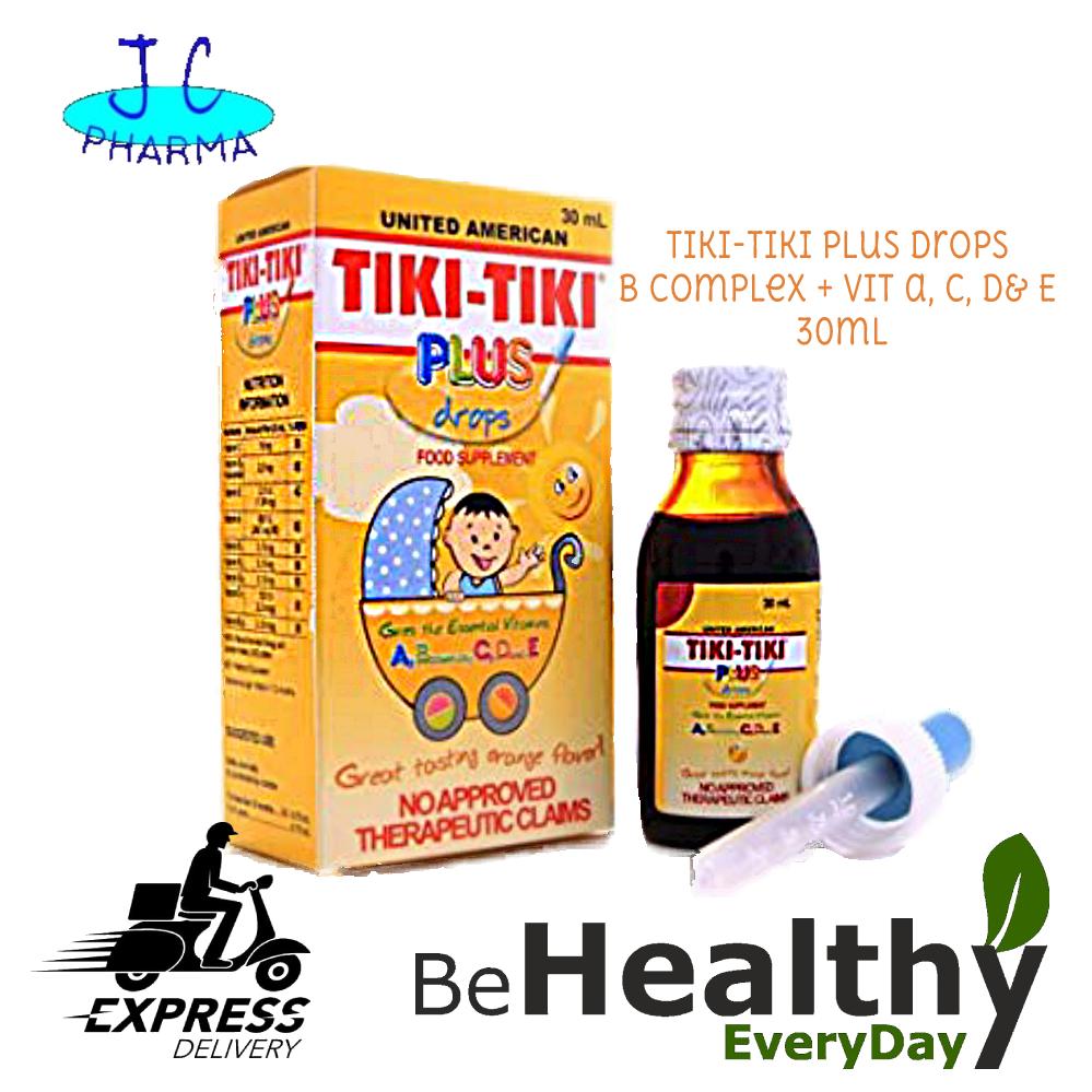 Authentic TIKI TIKI PLUS Drops B Complex+Vit ACD&E Orange 30ml