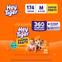 HEY TIGER Pants Super Jumbo Box MEDIUM (6-11 kg) -  174 pcs - Diaper Pants
