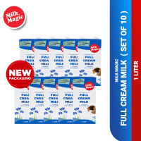 Milk Magic - Full Cream Milk 1 Liter – Set of 10 (1 Case) - Expiry Date: May 14 2027