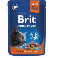 Brit Premium Wet Cat Food Adult/Kitten in 85g 100g Pouch Jelly/Gravy Fillets by Nature
