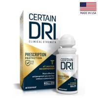 Certain Dri Prescription Strength Clinical Antiperspirant Roll-On 1.2 oz EXP Jun 2027 Hyperhidrosis Treatment for Men &amp Women Long-Lasting 72hr Protection Effective Sweat Control Fragrance Free 1.2 Fl oz