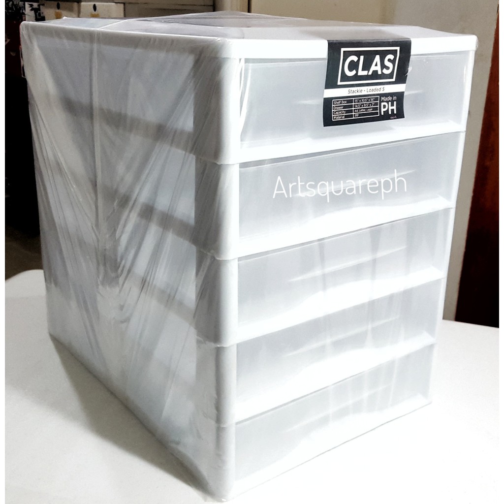 Clas Stackie Loaded Drawer 5 Layer Storage Organizer Fit up to Long Bond Paper A4 Legal Size Paper Organizer Office and School Organizer