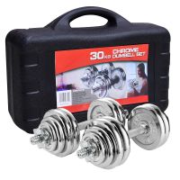 BG Sport York Fitness Dumbbell Chrome Set Chrome Plated Steel Chromium with Box15kg| 20kg| 30kg|  Model Q301
