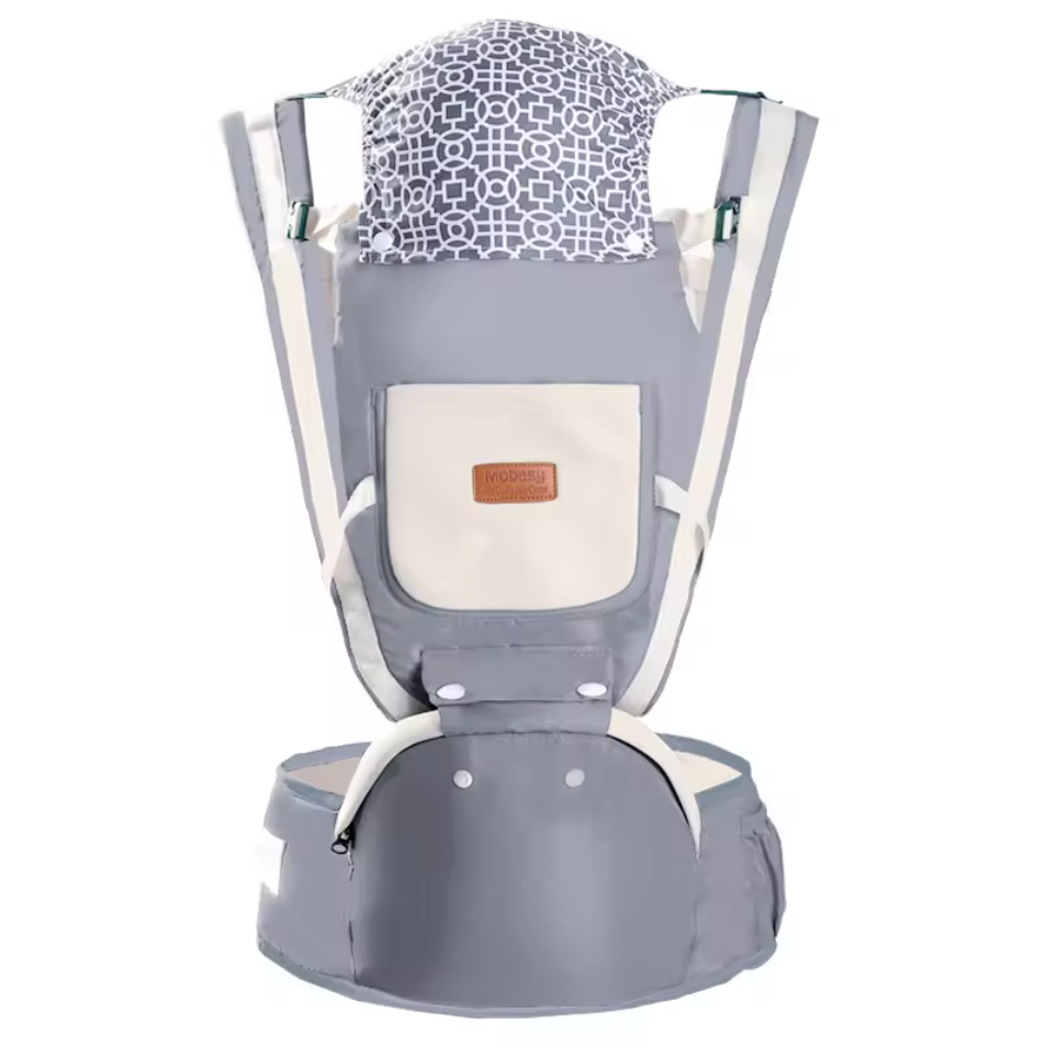 Nurtured Nest Baby Carrier with Removable Hip Seat and Sunscreen Cap 0-36 Months 100% Cotton Facing-in Position Multifunctional