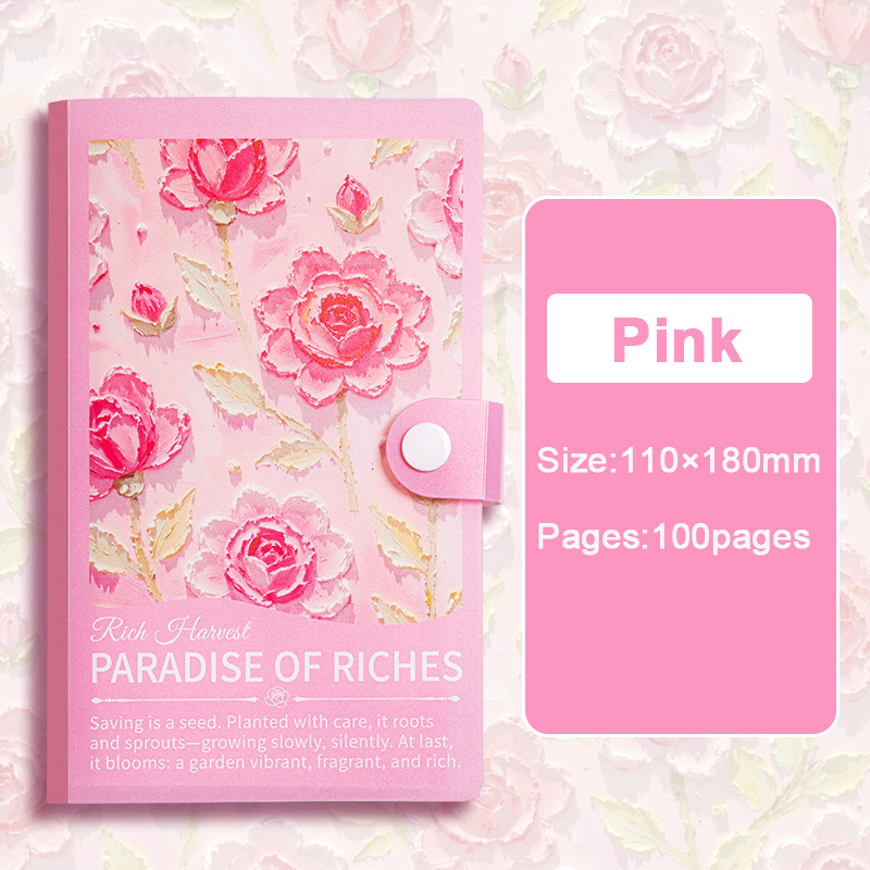 100Days Envelope Challenge Budget Binder Money Savings Notebook Cash Storage Book Money PU Waterproof Mini Binder Savings Save Money Reusable Capacity