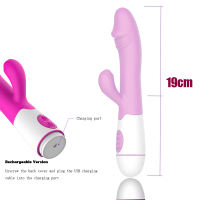 LEMEZEE Rabbit Vibrator for Women Clit Stimulator dildo Silent  Waterproof 30Multi-Speed Rechargeable Massager
