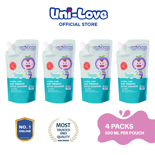 UniLove Baby Bottle Cleanser 500ml Pack of 4