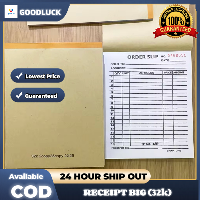 Goodluck 10Pads 2x25page 64K Receipt Resibo With Carbon High Quality Paper Resibo
