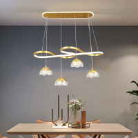 Modern Dining Room Chandelier Luxury Crystal Home Decoration Gold Circular LED Large Hang Lamp Indoor Lighting Fixtures